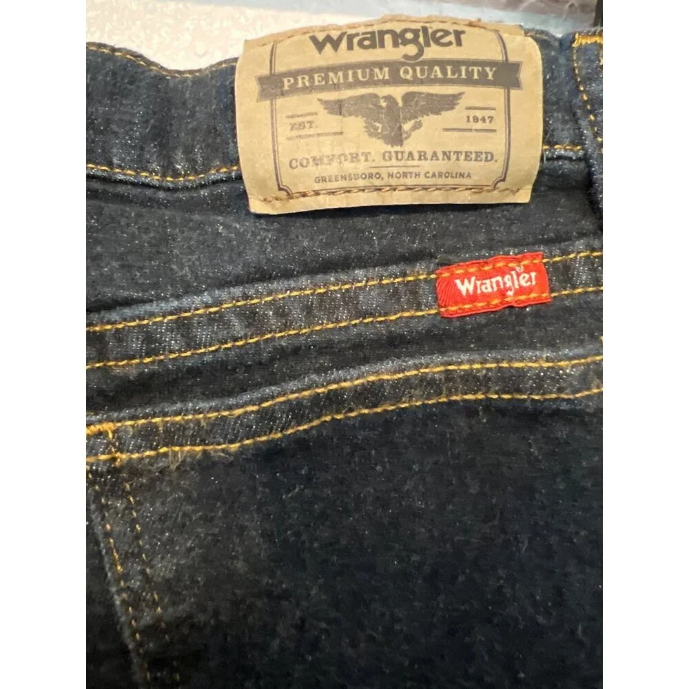 Wrangler Boys Classic Bootcut Jeans 10 Husky Dark Wash Premium‎ Quality Denim